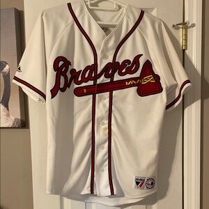 White Jones Braves Baseball Jersey